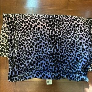 Betsey Johnson Black and White Animal Print Throw